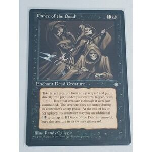 Dance of the Dead Ice Age 1995 MTG Black Enchantment Reanimate Card Old‎ Border